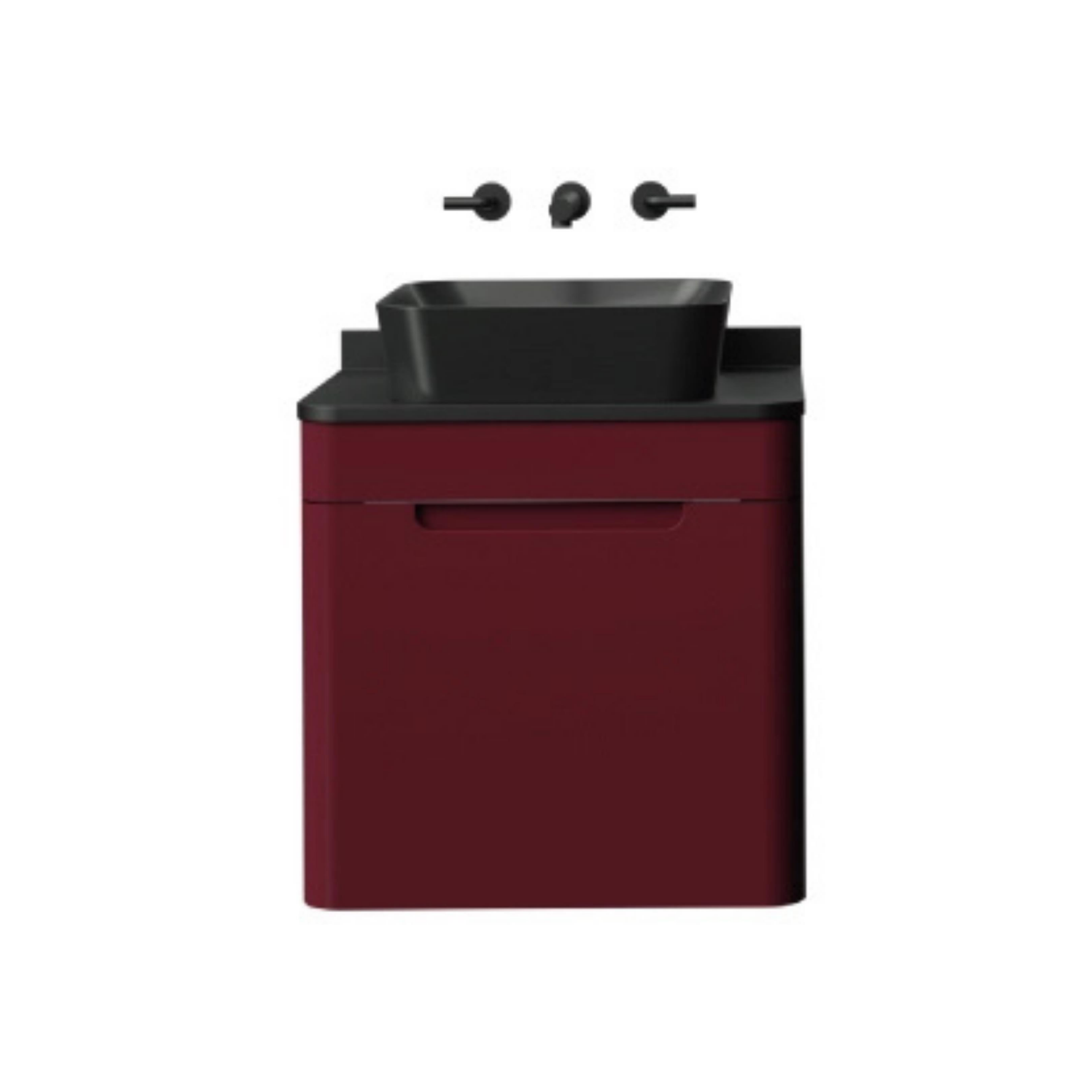 Creavit Colorit Lavabo Dolabı 60cm Berry Tek Çekmeceli