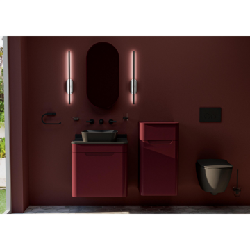 Creavit Colorit Lavabo Dolabı 60cm Berry Tek Çekmeceli