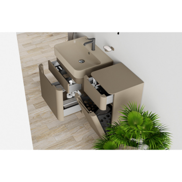 Creavit Colorit Lavabo Dolabı 60cm Cappuccino Tek Çekmeceli