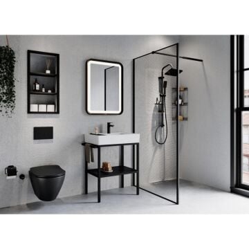 Creavit Arya Lavabo Dolabı Siyah 70cm