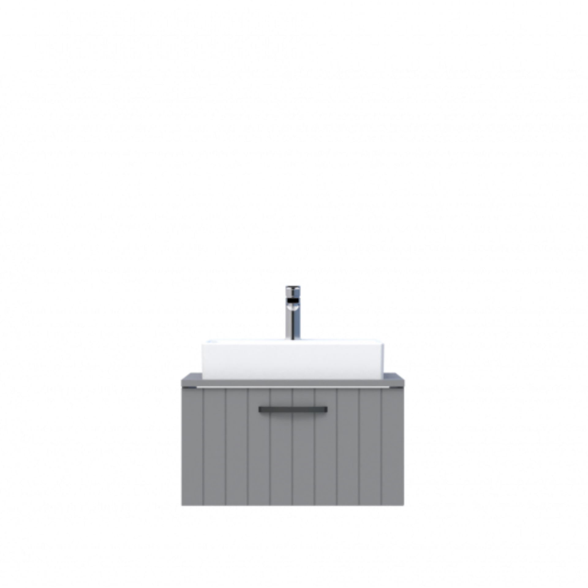 D10 Next Lavabo Dolabı Tezgah Üstü 1 Çekmeceli 65 cm Gri Lake