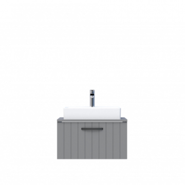 D10 Next Lavabo Dolabı Tezgah Üstü 1 Çekmeceli 65 cm Gri Lake