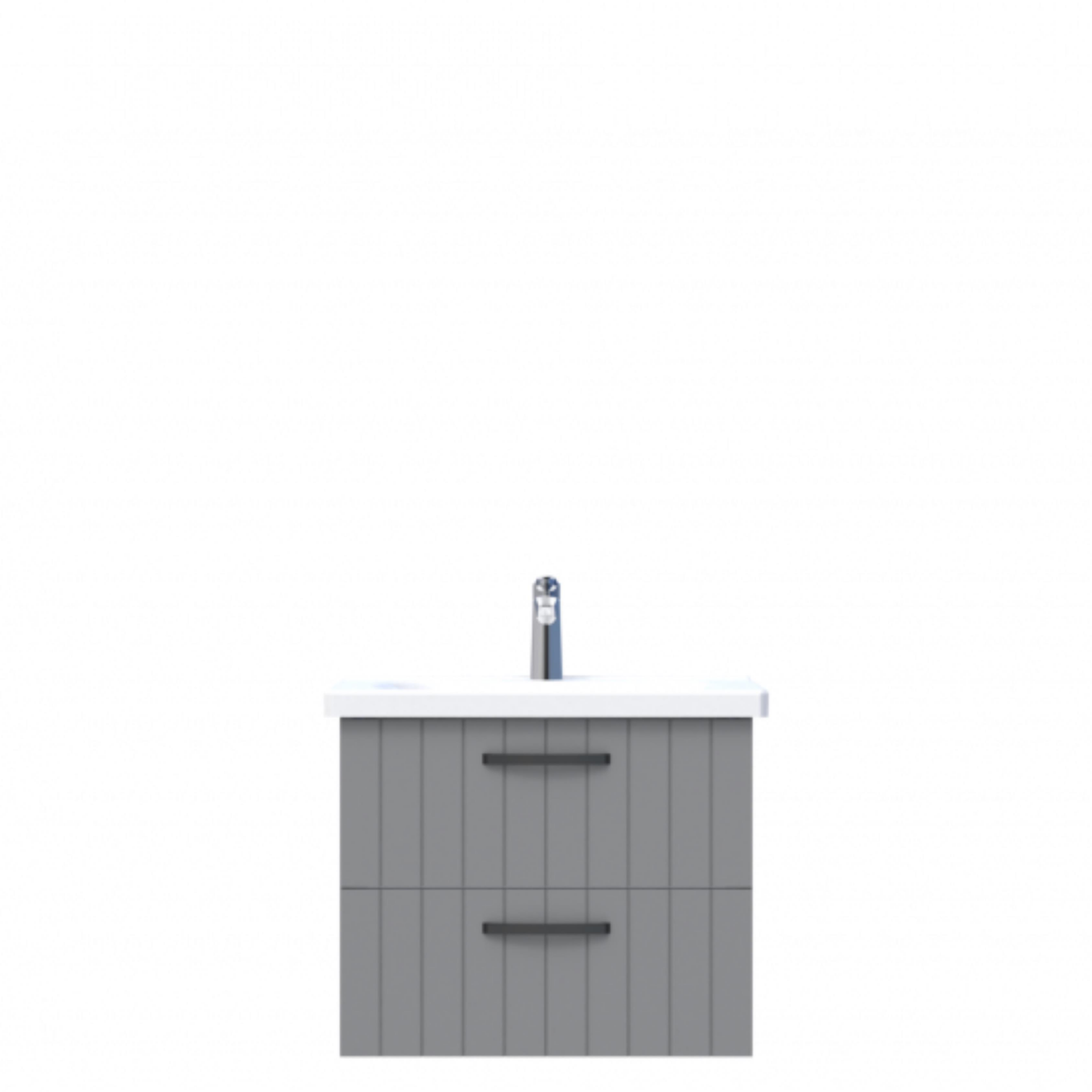 D10 Next Lavabo Dolabı Tezgah Altı 2 Çekmeceli 65 cm Gri Lake