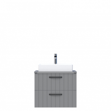 D10 Next Lavabo Dolabı Tezgah Üstü 2 Çekmeceli 65 cm Gri Lake