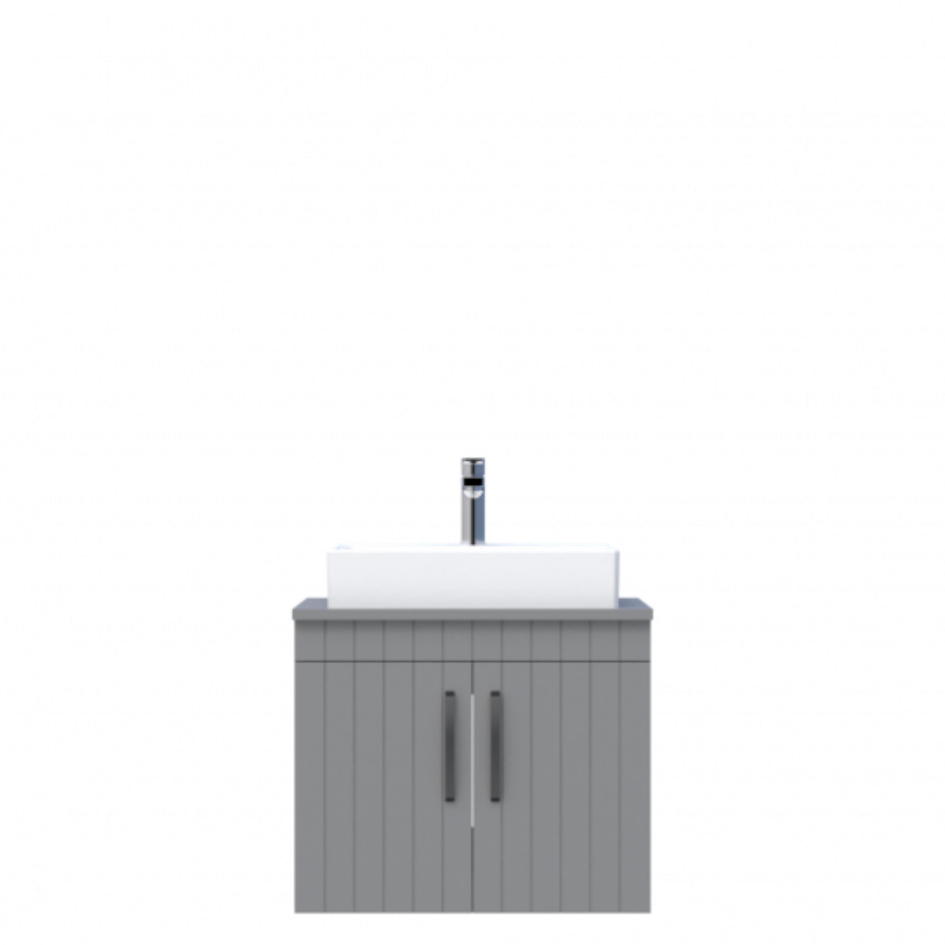 D10 Next Lavabo Dolabı Tezgah Üstü Kapaklı 65 cm Gri Lake
