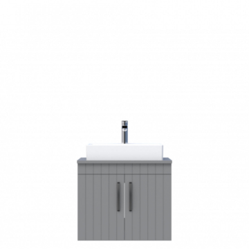 D10 Next Lavabo Dolabı Tezgah Üstü Kapaklı 65 cm Gri Lake
