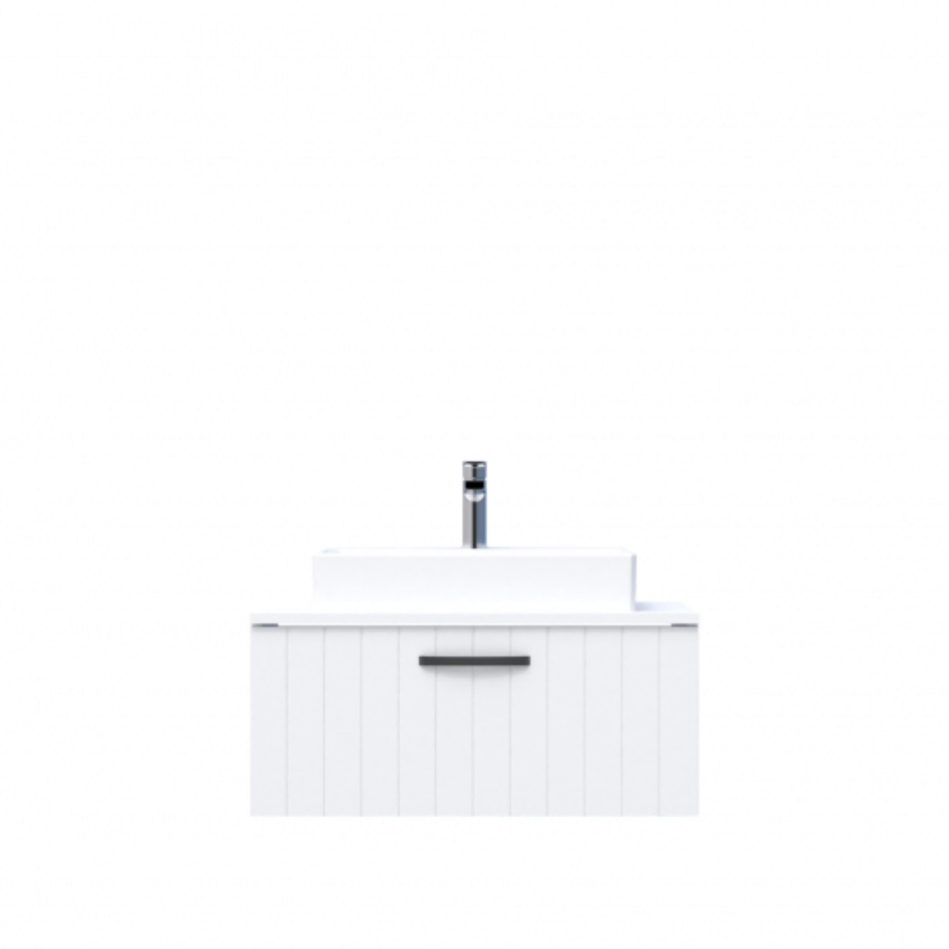 D10 Next Lavabo Dolabı Tezgah Üstü 1 Çekmeceli 80 cm Beyaz Lake