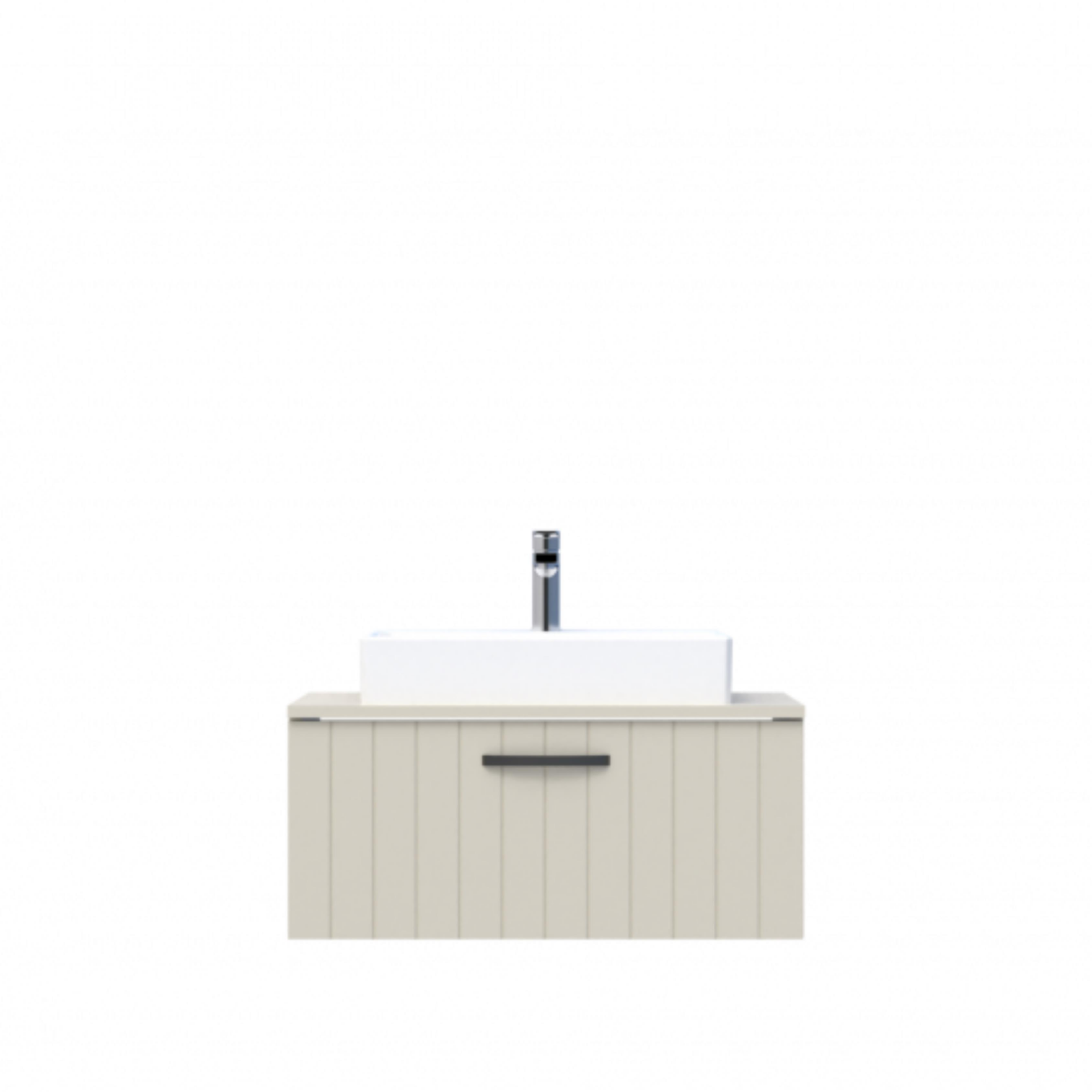D10 Next Lavabo Dolabı Tezgah Üstü 1 Çekmeceli 80 cm Dafne Lake