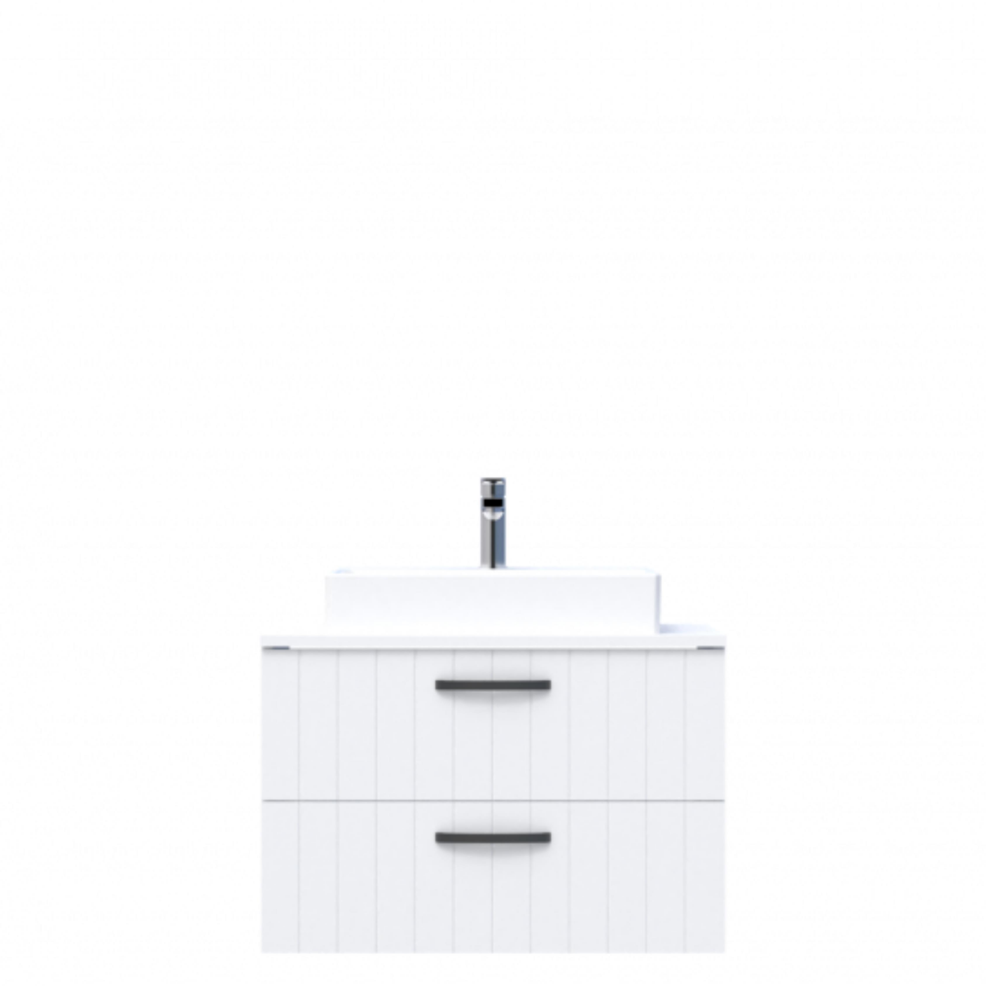 D10 Next Lavabo Dolabı Tezgah Üstü 2 Çekmeceli 80 cm Beyaz Lake
