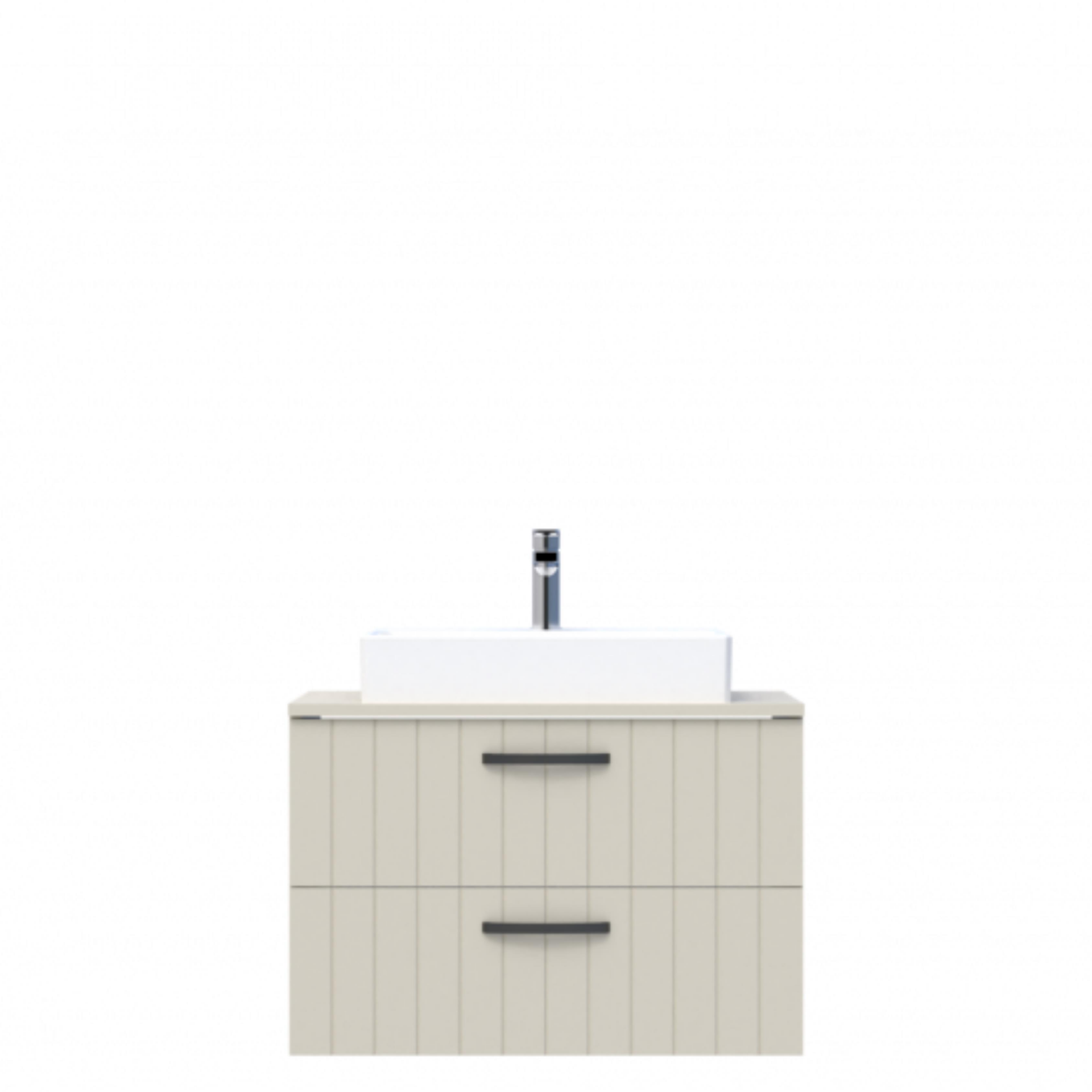 D10 Next Lavabo Dolabı Tezgah Üstü 2 Çekmeceli 80 cm Dafne Lake