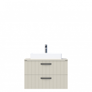 D10 Next Lavabo Dolabı Tezgah Üstü 2 Çekmeceli 80 cm Dafne Lake
