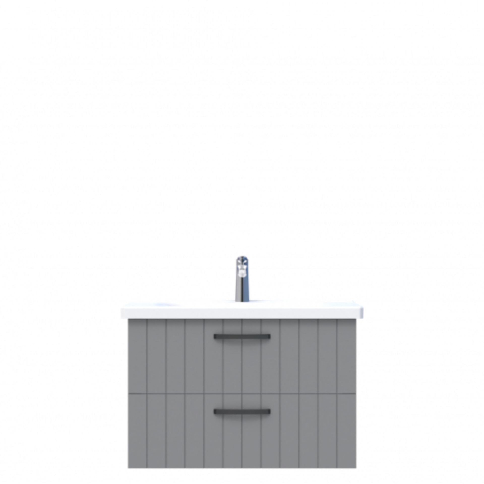 D10 Next Lavabo Dolabı Tezgah Altı 2 Çekmeceli 80 cm Gri Lake