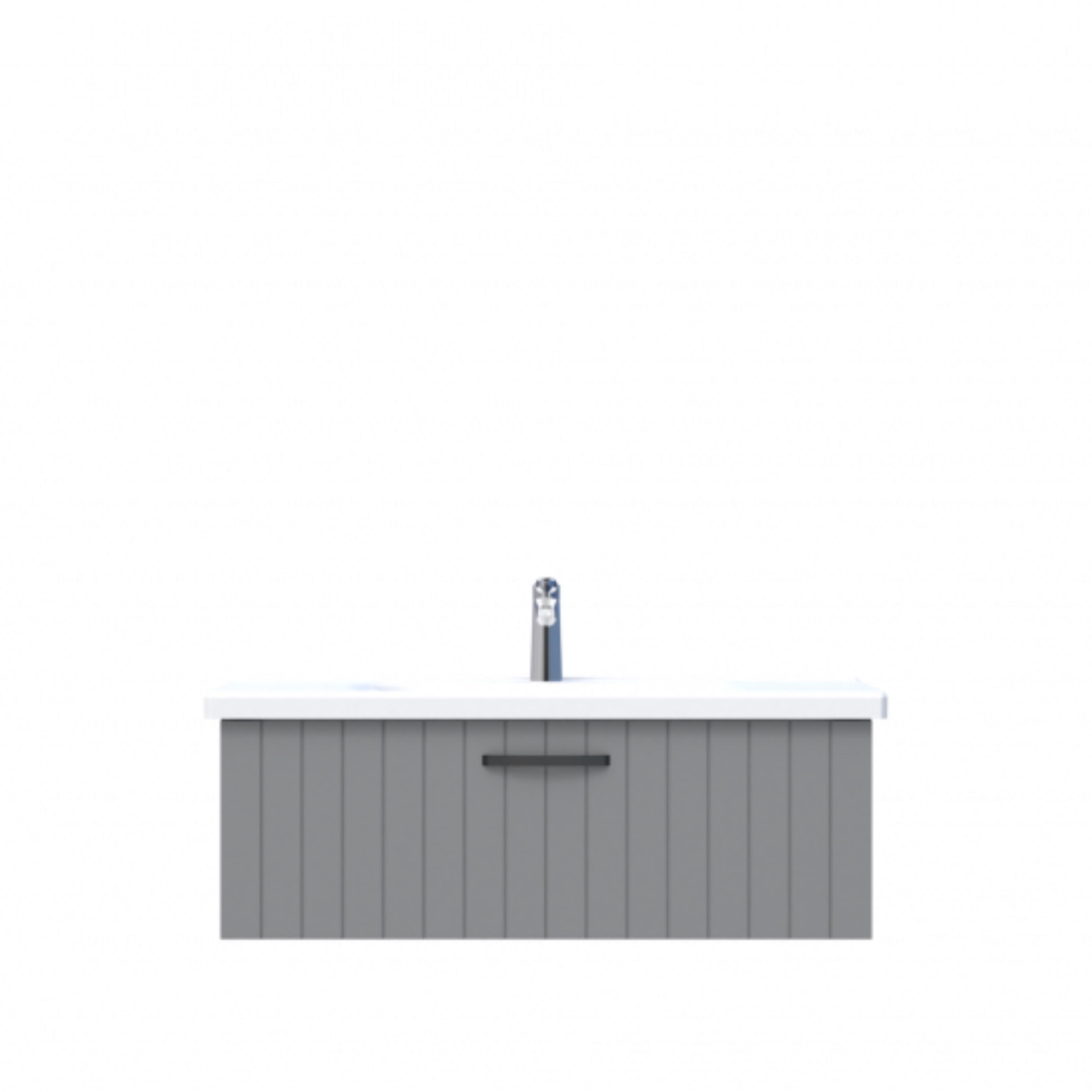 D10 Next Lavabo Dolabı Tezgah Altı 1 Çekmeceli 100 cm Gri Lake