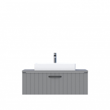 D10 Next Lavabo Dolabı Tezgah Üstü 1 Çekmeceli 100 cm Gri Lake