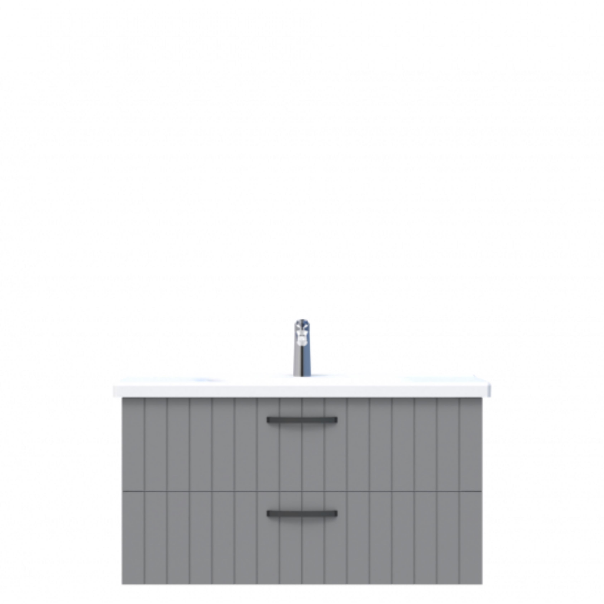 D10 Next Lavabo Dolabı Tezgah Altı 2 Çekmeceli 100 cm Gri Lake