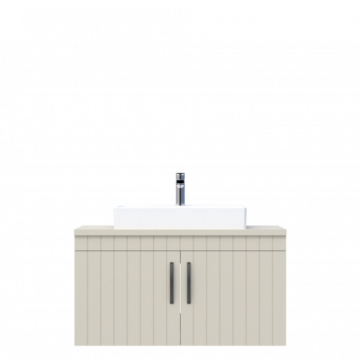 D10 Next Lavabo Dolabı Tezgah Üstü Kapaklı 100 cm Dafne Lake