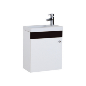Elmas Lavabo Dolabı 45 cm Beyaz - Siyah