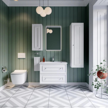 Creavit Kayra Lavabo Dolabı Çekmeceli Mat Beyaz