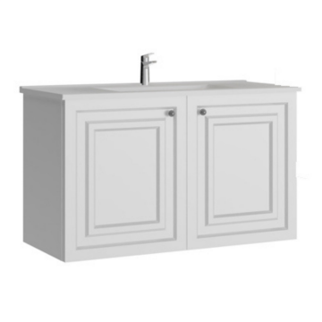 Creavit Kayra Lavabo Dolabı Kapaklı Mat Beyaz