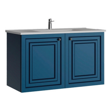 Creavit Kayra Lavabo Dolabı Kapaklı Mat Safir Blue
