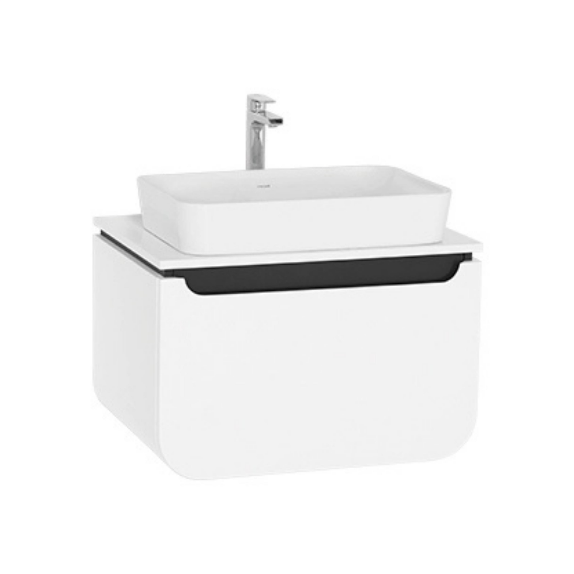Creavit Pion Plus Lavabo Dolabı Mat Beyaz - Antrasit