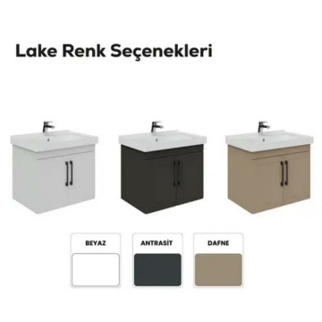 Creavit D20 Kapaklı Lavabo Dolabı Beyaz