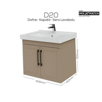 Creavit D20 Kapaklı Lavabo Dolabı Dafne