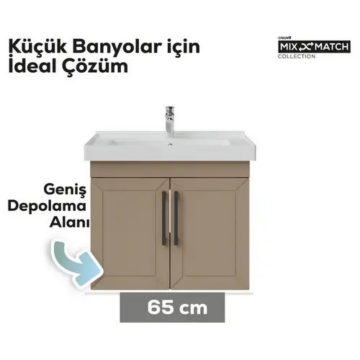 Creavit D20 Kapaklı Lavabo Dolabı Dafne
