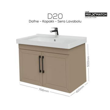 Creavit D20 Kapaklı Lavabo Dolabı Dafne