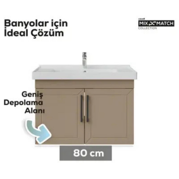 Creavit D20 Kapaklı Lavabo Dolabı Dafne