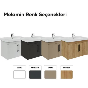 Creavit D20 Kapaklı Lavabo Dolabı Antrasit