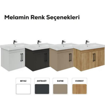 Creavit D20 Kapaklı Lavabo Dolabı Beyaz