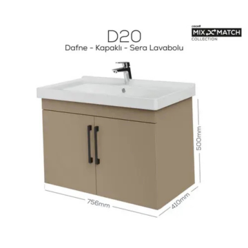 Creavit D20 Kapaklı Lavabo Dolabı Dafne