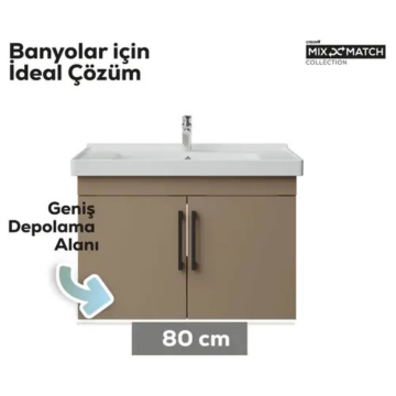 Creavit D20 Kapaklı Lavabo Dolabı Dafne