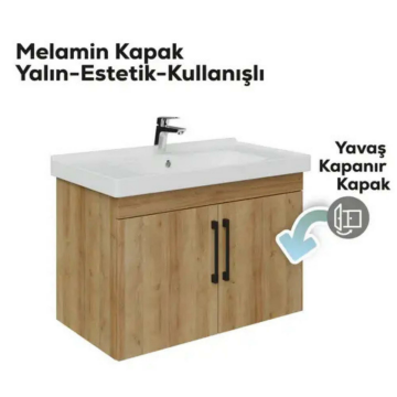 Creavit D20 Kapaklı Lavabo Dolabı Everest