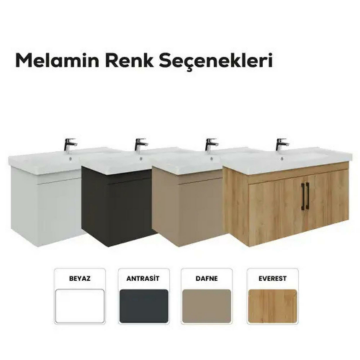 Creavit D20 Kapaklı Lavabo Dolabı Beyaz