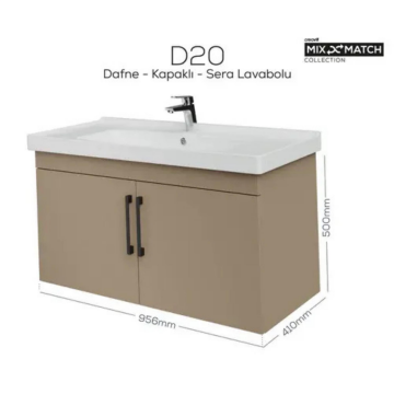 Creavit D20 Kapaklı Lavabo Dolabı Dafne