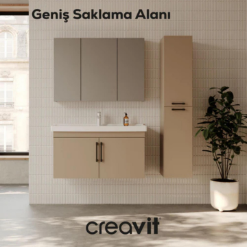 Creavit D20 Kapaklı Lavabo Dolabı Dafne