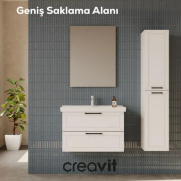 Creavit D20 2 Çekmeceli Lavabo Dolabı Beyaz