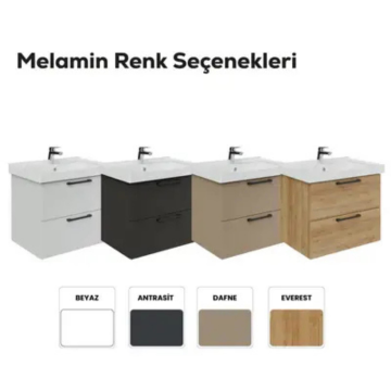 Creavit D20 2 Çekmeceli Lavabo Dolabı Antrasit