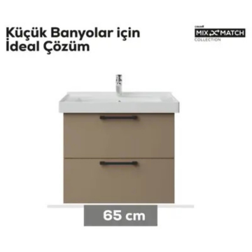 Creavit 2 Çekmeceli Lavabo Dolabı Dafne