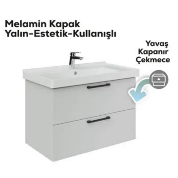 Creavit D20 2 Çekmeceli Lavabo Dolabı Beyaz