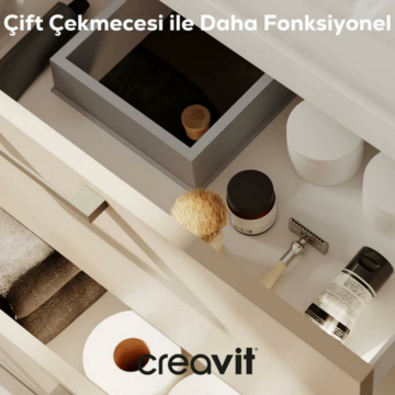 Creavit D20 2 Çekmeceli Lavabo Dolabı Dafne