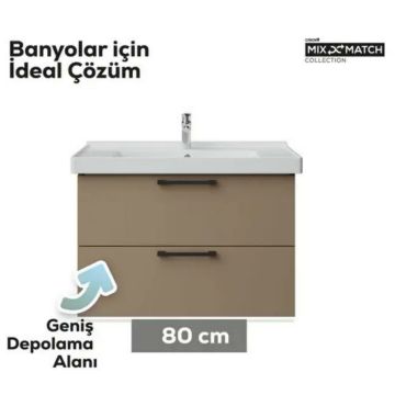 Creavit D20 2 Çekmeceli Lavabo Dolabı Dafne