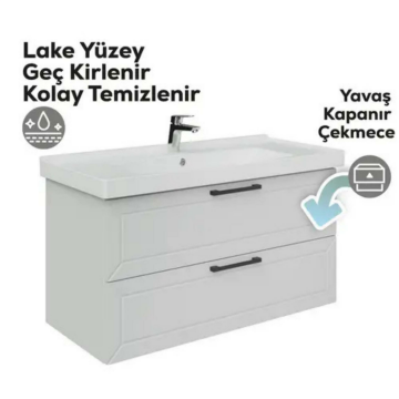 Creavit D20 2 Çekmeceli Lavbo Dolabı Beyaz