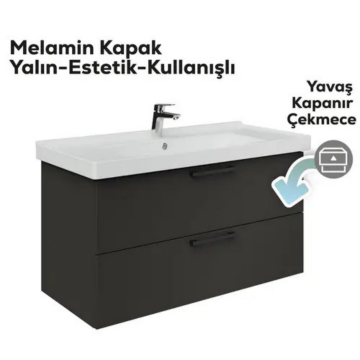 Creavit D20 2 Çekmeceli Lavabo Dolabı Antrasit
