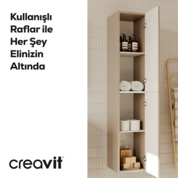 Creavit D20 Sağa Açılır Boy Dolabı Dafne