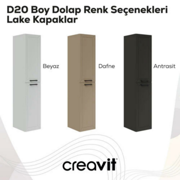 Creavit D20 Sola Açılır Boy Dolabı Dafne