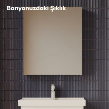 Creavit D20 Aynalı Dolap Antrasit 600x700x130mm