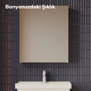 Creavit D20 Aynalı Dolap Beyaz 600x700x130mm